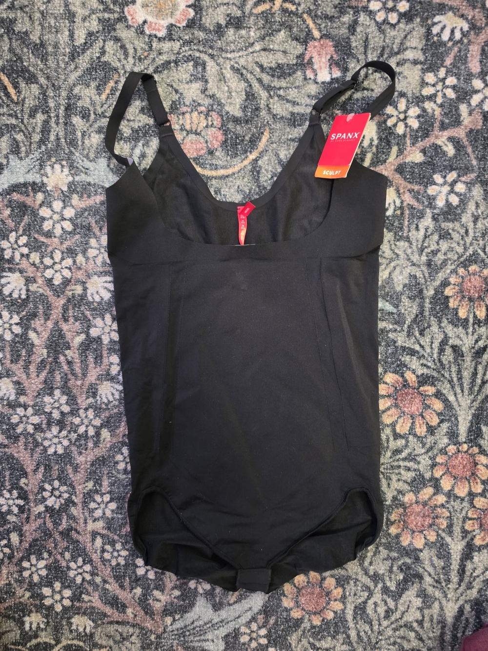 SPANX Very Black Open-Bust Bodysuit
